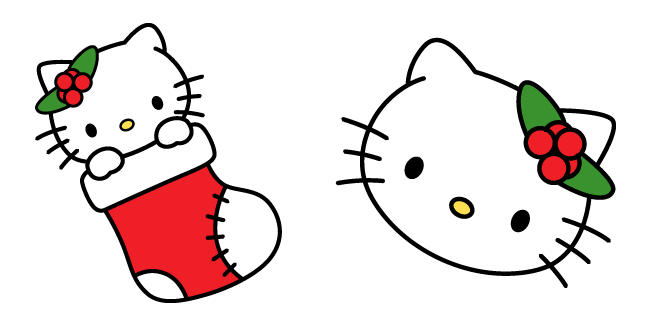 Sanrio Hello Kitty in Christmas Stocking Cursor