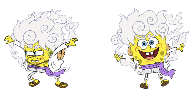 SpongeBob x One Piece Luffy Gear 5 Cursor