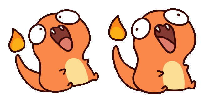 Funny Pokemon Derpy Charmander Animated Cursor