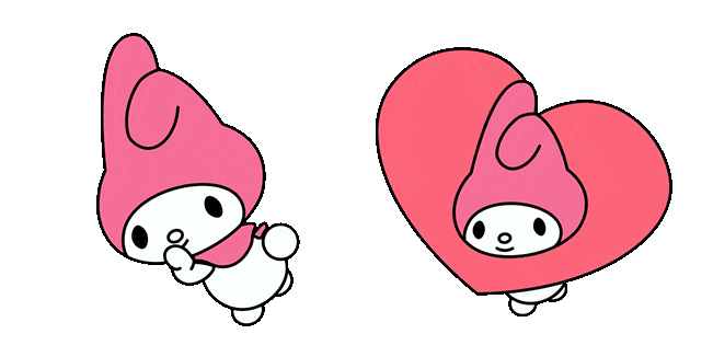 Sanrio My Melody Loves Hearts Animated Cursor