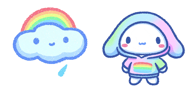 Sanrio Cinnamoroll & Rainbow Cloud Animated Cursor