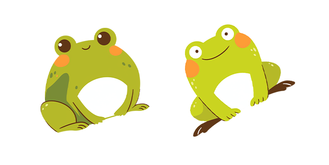 Cute Smiling Frogs Cursor