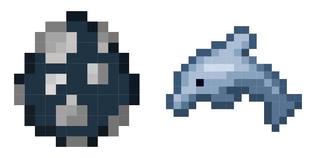 Minecraft Egg & Dolphin Cursor