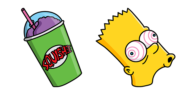 The Simpsons Bart & Squishee Cup Cursor