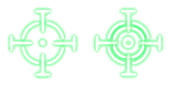 Green Neon Crosshair Animated Cursor