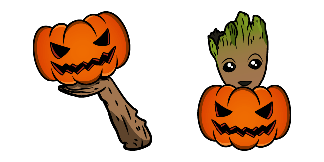 Groot in Pumpkin Cursor
