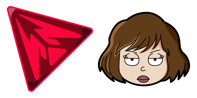 Rick and Morty Tammy Guterman & Galactic Federation Badge Cursor