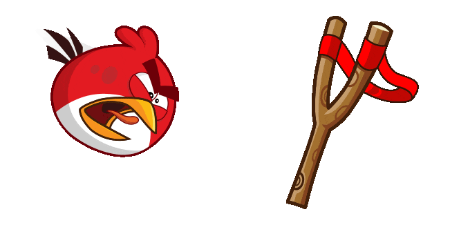 Angry Birds Red & Slingshot Animated Cursor