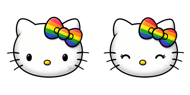 Hello Kitty Rainbow Bow Cursor