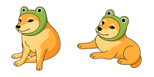 Doge Frog Head Meme Cursor