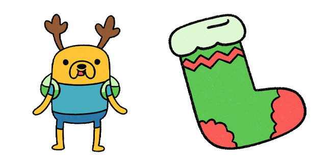 Adventure Time Jake the Dog & Christmas Stocking Cursor