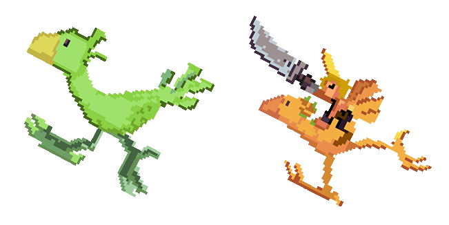 Final Fantasy Chocobo Pixel Animated Cursor