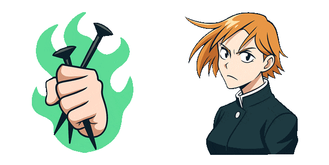 Jujutsu Kaisen Nobara Kugisaki & Nail Animated Cursor