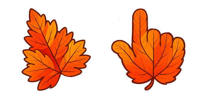 Autumn Orange Leaf Cursor