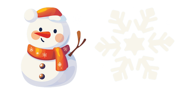 Smiling Snowman & Snowflake Cursor