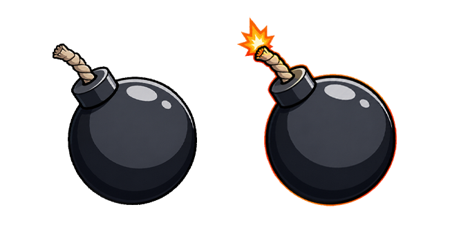 Black Round Bomb Cursor