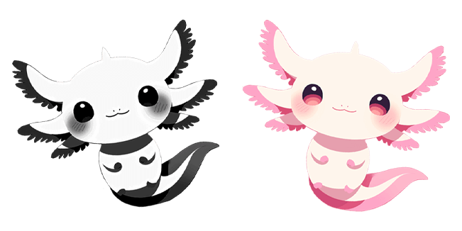 Cute Axolotl Negative Cursor