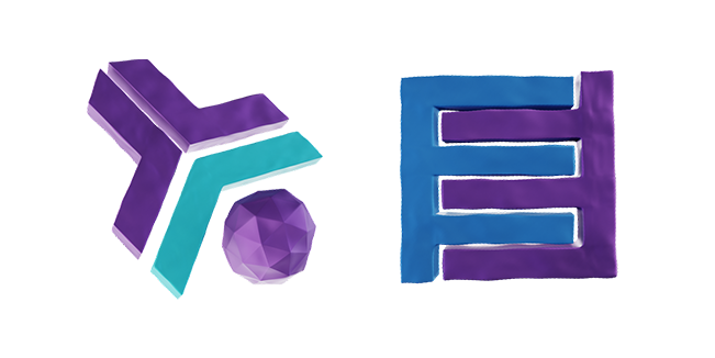 Purple-Blue Abstract 3D Cursor