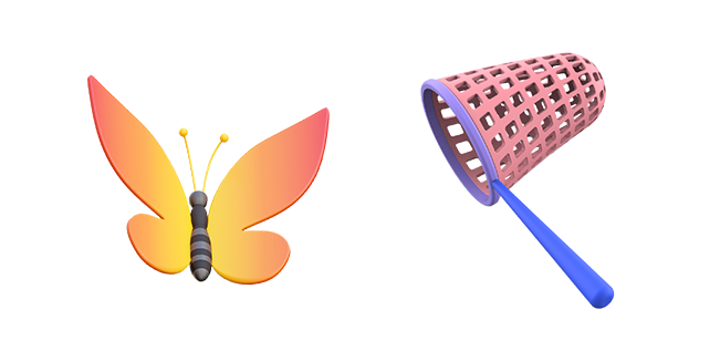 Butterfly & Catching Net 3D Cursor