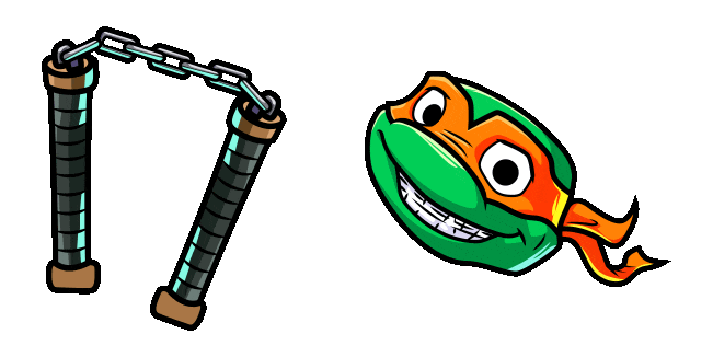Tales of TMNT Michelangelo & Nunchucks Animated Cursor