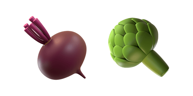 Beet Root & Artichoke 3D Cursor