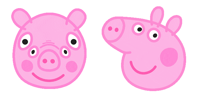 Peppa Pig Front View Meme Animated Cursor