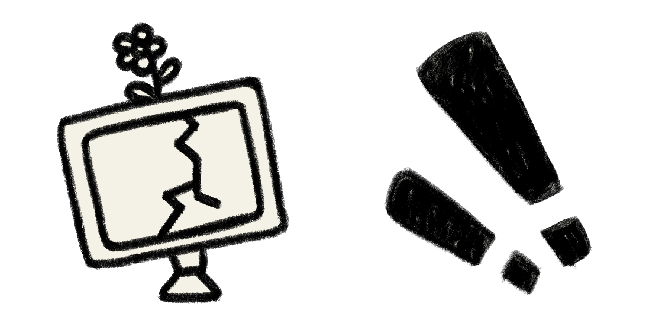 Floral Monitor Crash!! Pencil Draw Cursor
