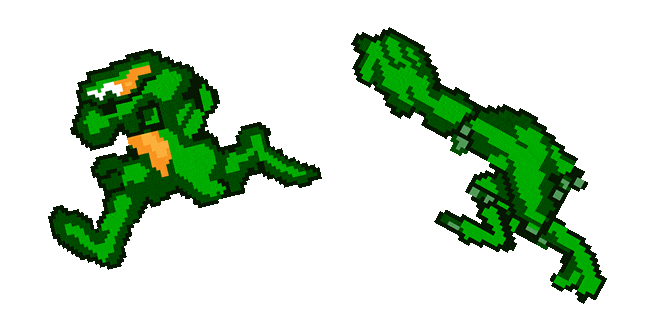 Battletoads Rash Pixel Animated Cursor
