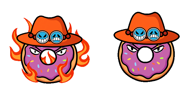 Bro-Mon Fire Donut Ace Animated Cursor