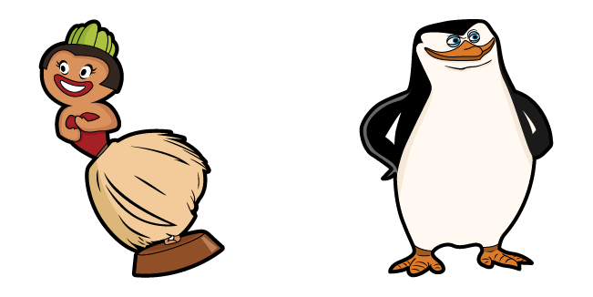 Madagascar Skipper & Hula Girl Cursor
