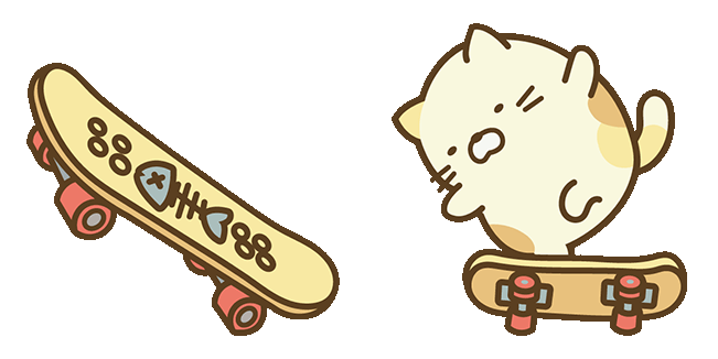 San-X Neko Skater Animated Cursor
