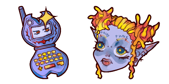 Cyber Fairy Grunge Animated Cursor