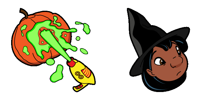 Lilo & Stitch Halloween Pumpkin Animated Cursor
