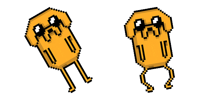 Adventure Time Jake Squats Pixel Animated Cursor