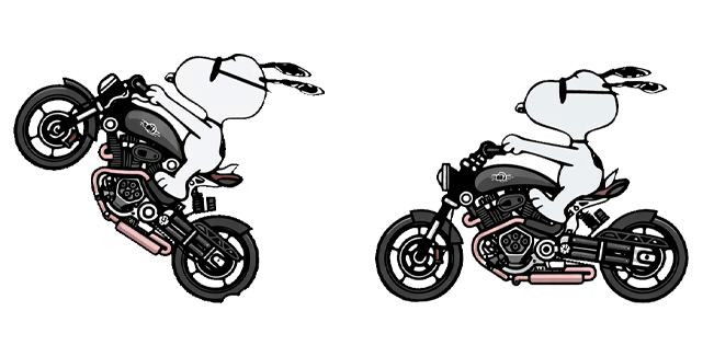 Snoopy Motorcycle Biker Cursor