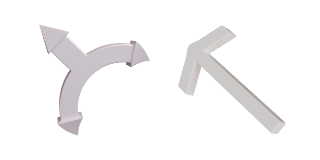White Triple-Arrow & Classic Arrow 3D Cursor
