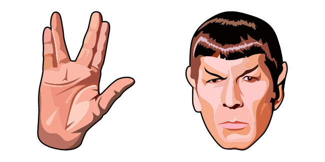 Star Trek Spock & Vulcan Salute Hand Cursor