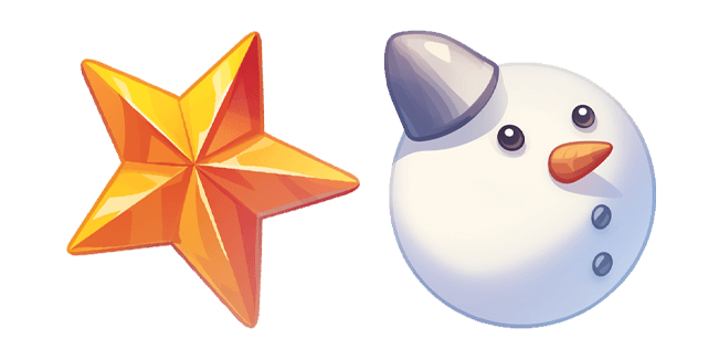 Christmas Star & Snowman Cursor