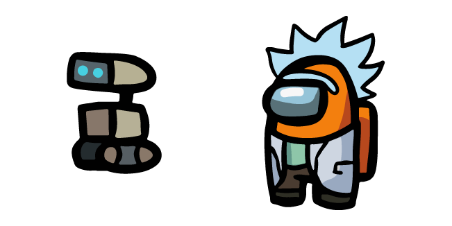Among Us Rick Sanchez Skin & Robot Pet Cursor