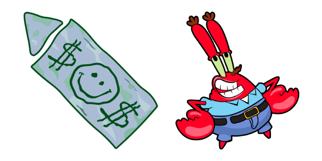 SpongeBob Mr. Krabs & First Dollar Cursor