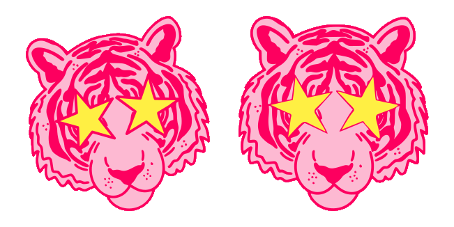 Preppy Aesthetic Pink Tiger Animated Cursor