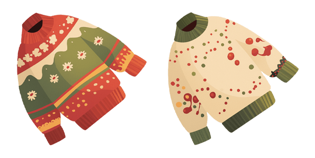 Red & White Ugly Christmas Sweater Cursor