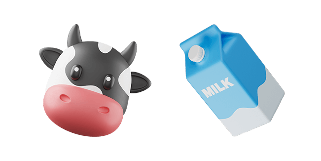 Cow & Milk 3D Cursor