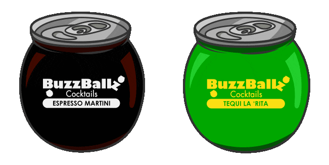 Buzzballz Cocktails Espresso Martini & Tequila Rita Animated Cursor
