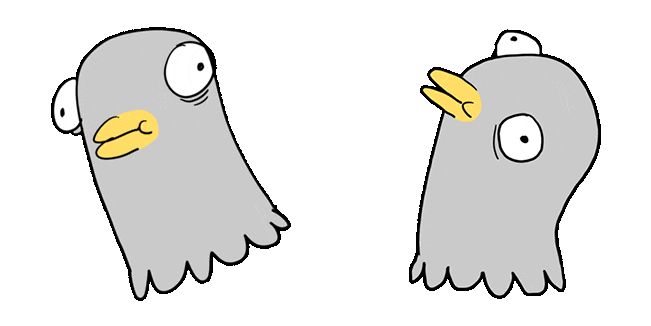 Funny Pigeon Head Animated Cursor