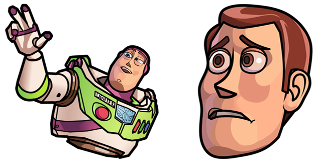 Buzz & Woody X, X Everywhere Meme Cursor