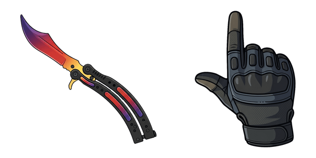 Counter-Strike 2 Butterfly Knife Fade Cursor
