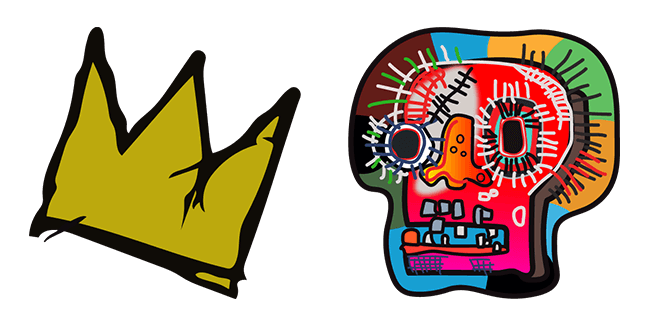 Jean-Michel Basquiat Crown & Abstract Skull Cursor