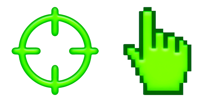 Green Retro Target Cursor