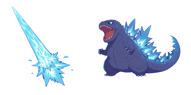 Cute Godzilla Atomic Blast Cursor